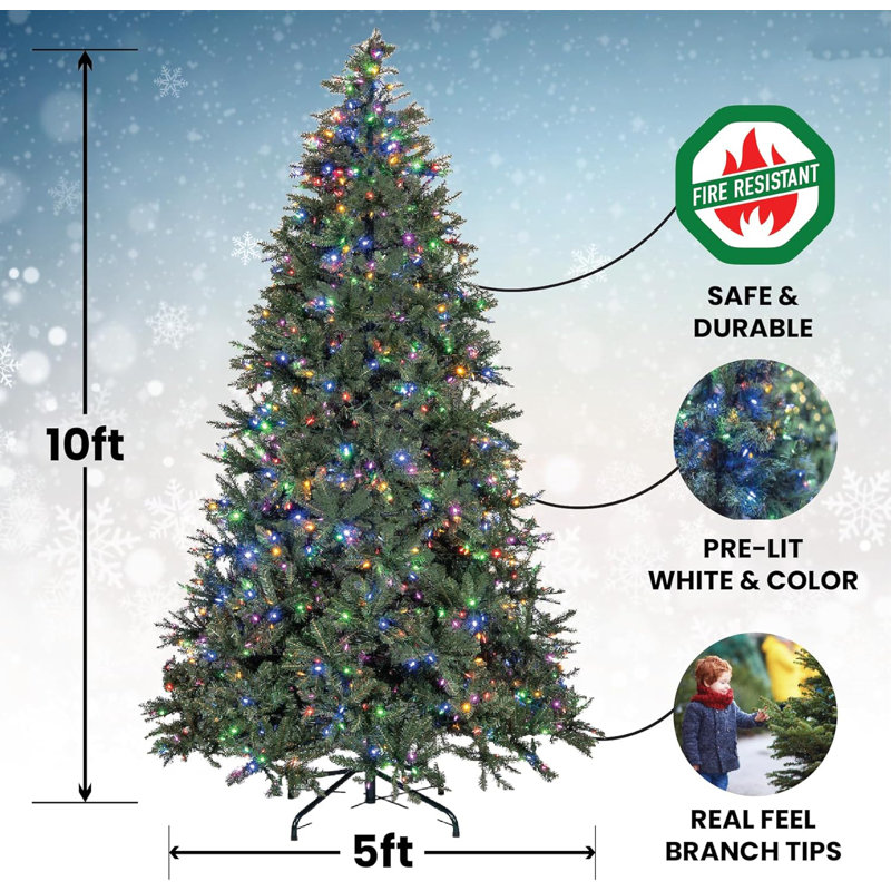10 foot pre lit christmas tree new arrivals